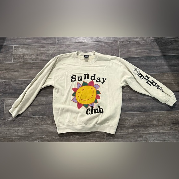 BDG Cream “Sunday Club” Sweatshirt - Size Small - Picture 5 of 7